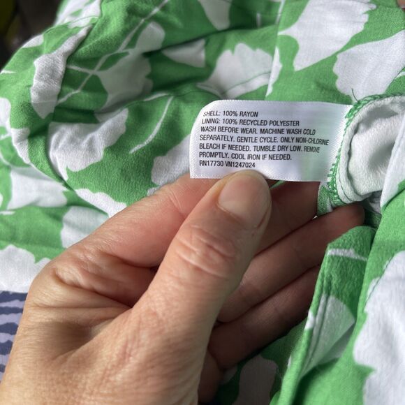 Diane Von Furstenberg x Target Jumpsuit Short Sleeve Green Leaves DVF XS 4/5 NWT - Picture 7 of 7